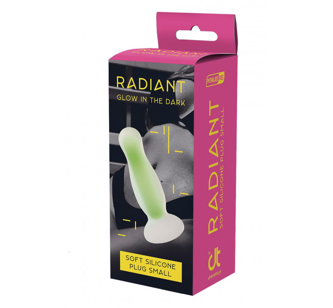 Анальна пробка, що світиться Dream Toys RADIANT SOFT SILICONE GLOW IN THE DARK PLUG SMALL GREEN