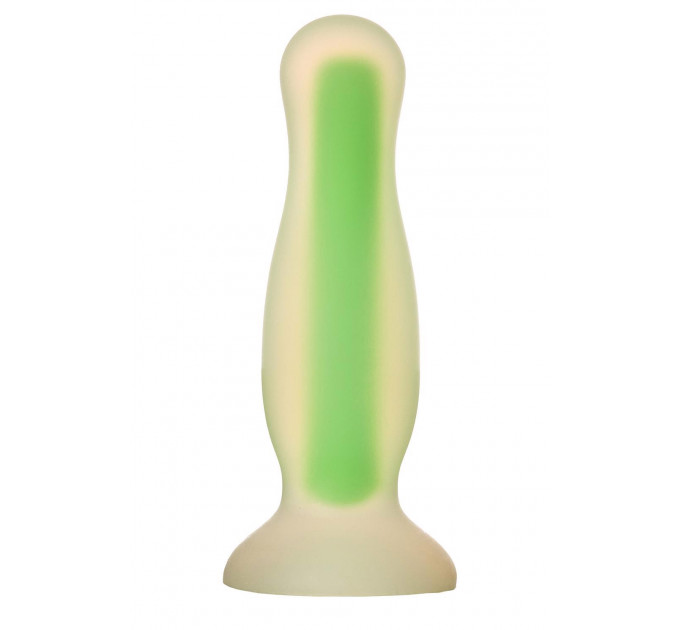 Анальна пробка, що світиться Dream Toys RADIANT SOFT SILICONE GLOW IN THE DARK PLUG SMALL GREEN