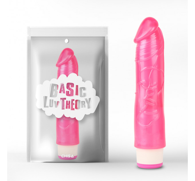 Вибратор универсальный на батарейках Chisa Basic Luv Theory Sexy Whopper 20.2 см, розовый