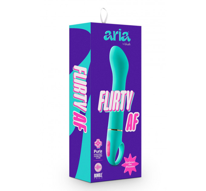 Вибратор Aria By Blush Flirty AF для точки G, зеленый
