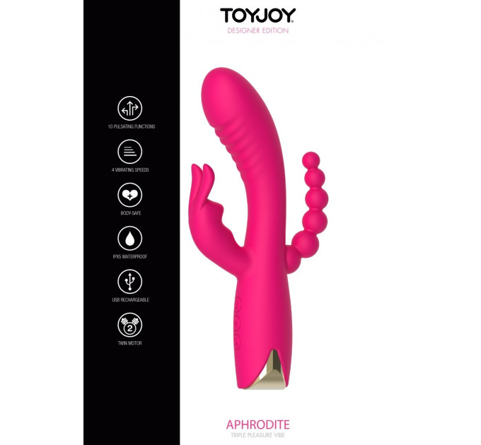 Вибратор-кролик Aphrodite Triple Vibrator Toy Joy