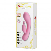 Вибратор-кролик PRETTY LOVE Hugo розовый, 3.7 х 16.5 см