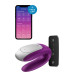 Вибратор для пар с фирменным пультом управления Satisfyer DOUBLE FUN VIOLET