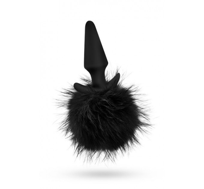 Анальна пробка з помпоном POM PLUGS BLACK