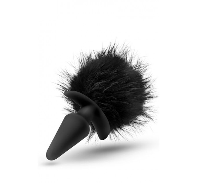 Анальна пробка з помпоном POM PLUGS BLACK
