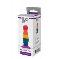 Райдужна анальна пробка COLOURFUL LOVE PLUG