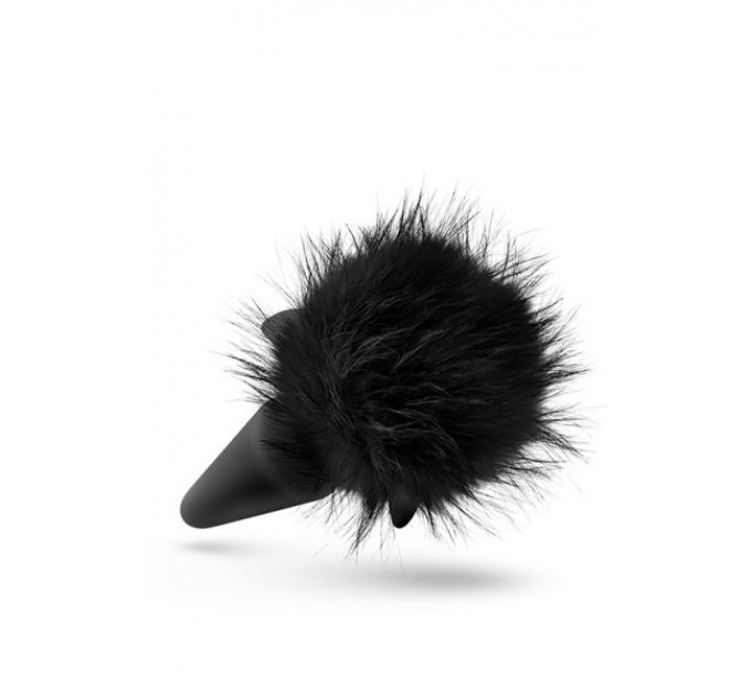 Анальна пробка з помпоном POM PLUGS BLACK