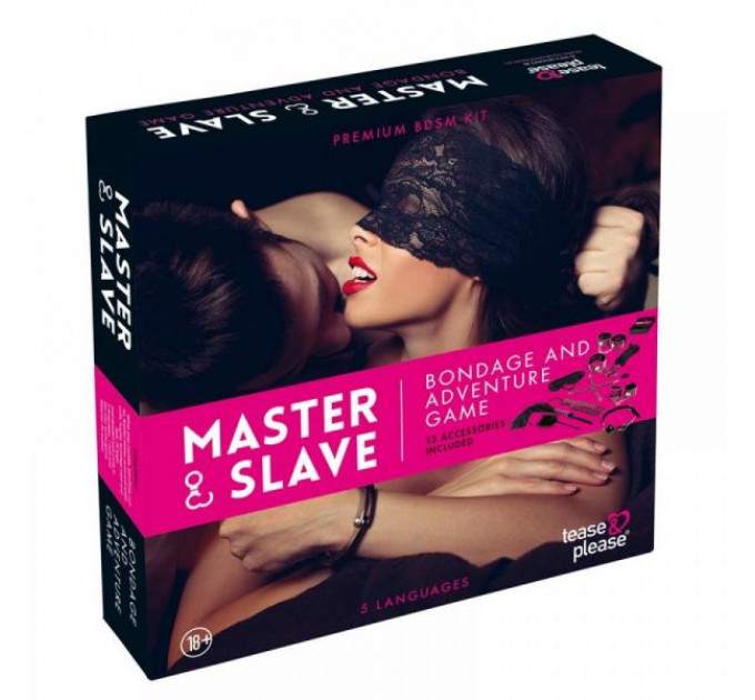 Набор БДСМ 10 предметов Master & Slave, Pink Leopard