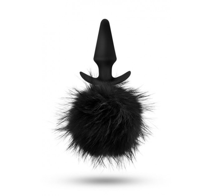 Анальна пробка з помпоном POM PLUGS BLACK