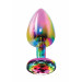 Анальная пробка металлическая средняя Twilight Booty Jewel Toy Joy