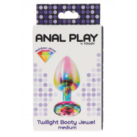 Анальная пробка металлическая средняя Twilight Booty Jewel Toy Joy