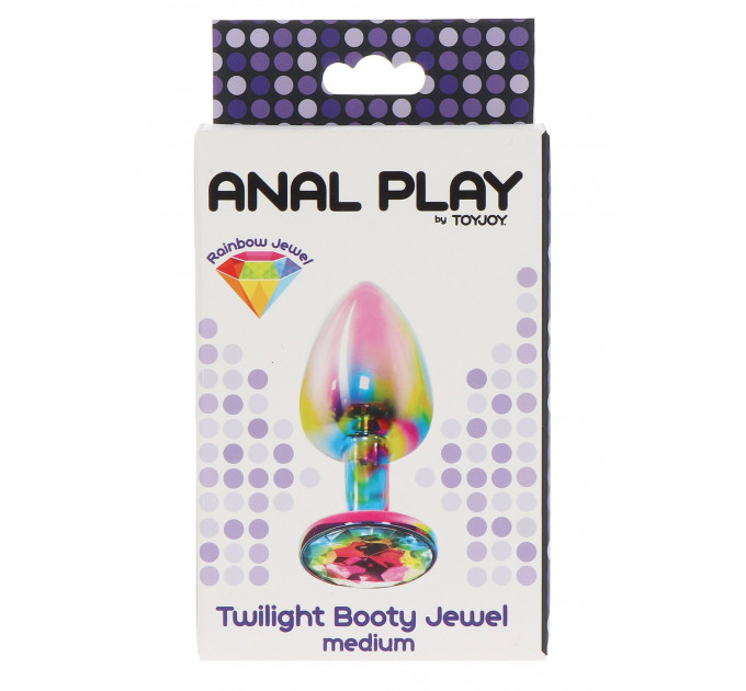Анальная пробка металлическая средняя Twilight Booty Jewel Toy Joy