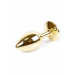 Анальная пробка с камнем Plug-Jewellery Gold PLUG- Red размер S