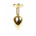 Анальная пробка с камнем Plug-Jewellery Gold PLUG- Red размер S
