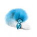 Анальная пробка с хвостом Global Novelties NIXIE METAL BUTT PLUG WITH OMBRE TAIL, BLUE METALLIC