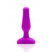 Анальная пробка с вибрацией b-Vibe Novice Plug Fuchsia, розовая