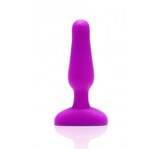 Анальная пробка с вибрацией b-Vibe Novice Plug Fuchsia, розовая