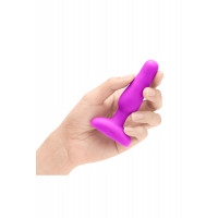 Анальная пробка с вибрацией b-Vibe Novice Plug Fuchsia, розовая