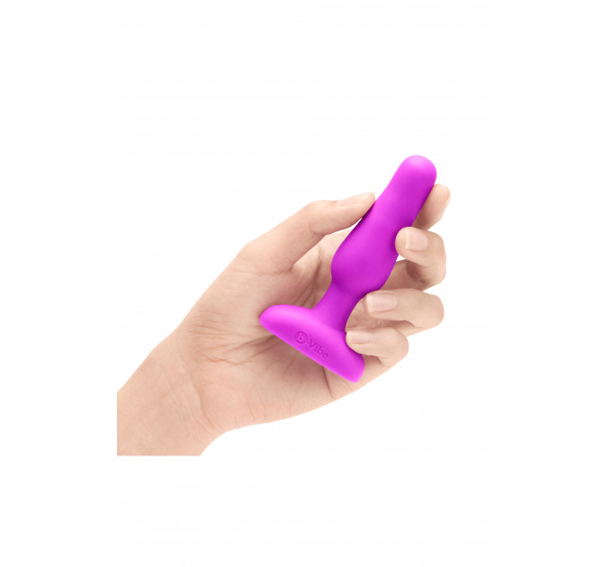 Анальная пробка с вибрацией b-Vibe Novice Plug Fuchsia, розовая