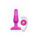Анальная пробка с вибрацией b-Vibe Novice Plug Fuchsia, розовая