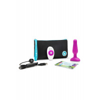 Анальная пробка с вибрацией b-Vibe Novice Plug Fuchsia, розовая