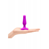 Анальная пробка с вибрацией b-Vibe Novice Plug Fuchsia, розовая