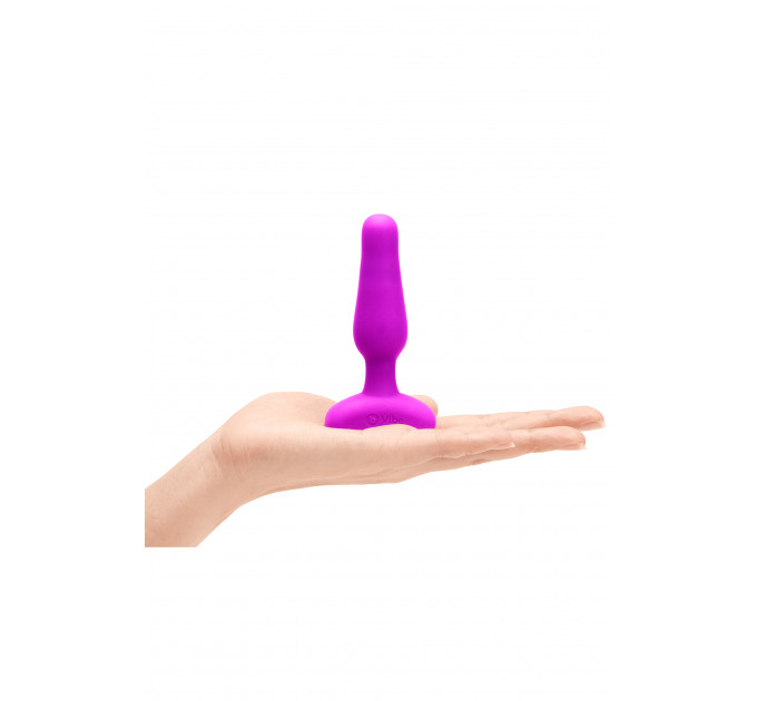 Анальная пробка с вибрацией b-Vibe Novice Plug Fuchsia, розовая