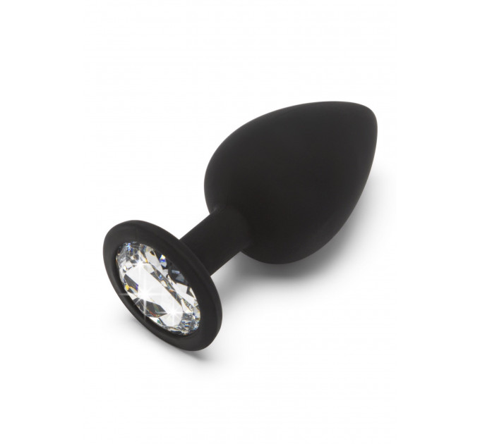 Анальная пробка Toy Joy Diamond Booty Jewel с кристаллом, черный, Large