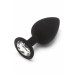 Анальная пробка Toy Joy Diamond Booty Jewel с кристаллом, черный, Large