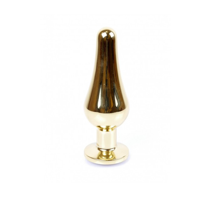 Анальная пробка из нержавеющей стали с голубым камнем Plug-Jewellery Gold BUTT PLUG- Light Blue
