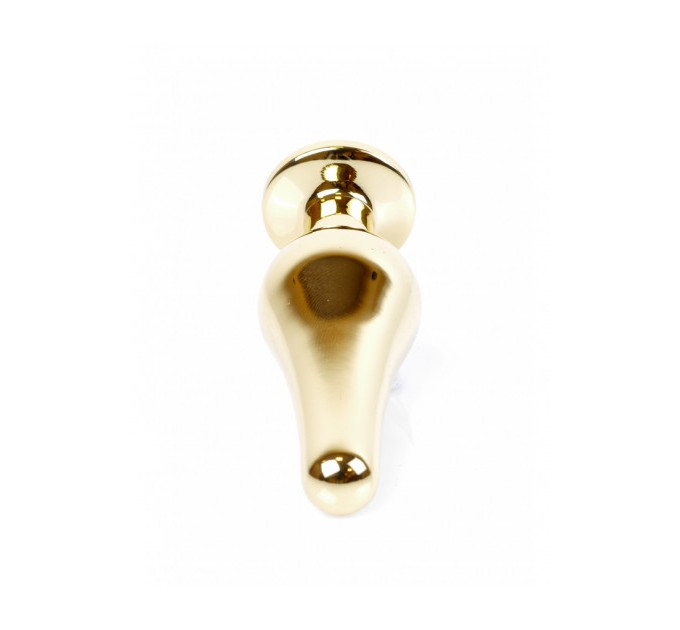 Анальная пробка из нержавеющей стали с голубым камнем Plug-Jewellery Gold BUTT PLUG- Light Blue