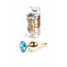 Анальная пробка из нержавеющей стали с голубым камнем Plug-Jewellery Gold BUTT PLUG- Light Blue