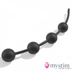 Анальные бусы с электростимуляцией Mystim Booty Garland, черные, 40 х 4 см , L