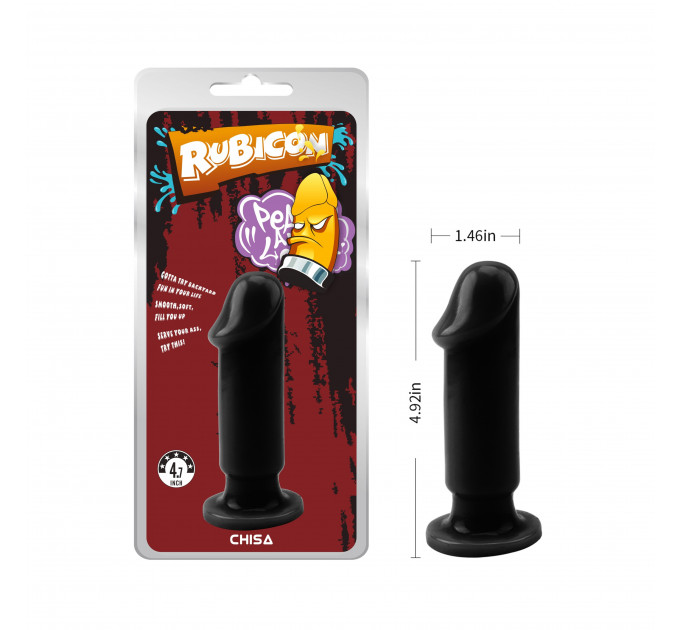Анальный плаг Chisa Rubicon 4,7 на присоске, черный