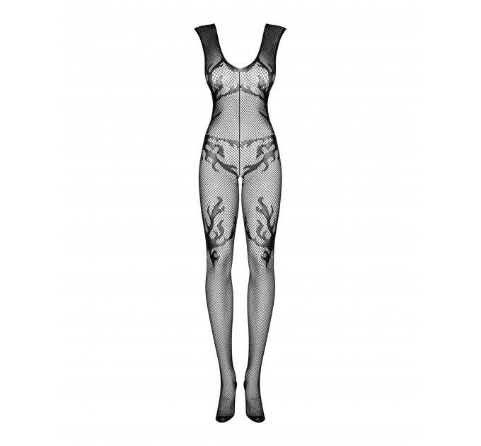 Бодистокинг в сетку с открытым доступом Obsessive F241 черный, S/M/L