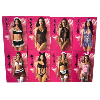 Бодистокинг в сетку с открытым доступом Obsessive F241 черный, S/M/L