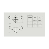 Эротические трусики Obsessive Dovelia из кружева, розовые, L/XL