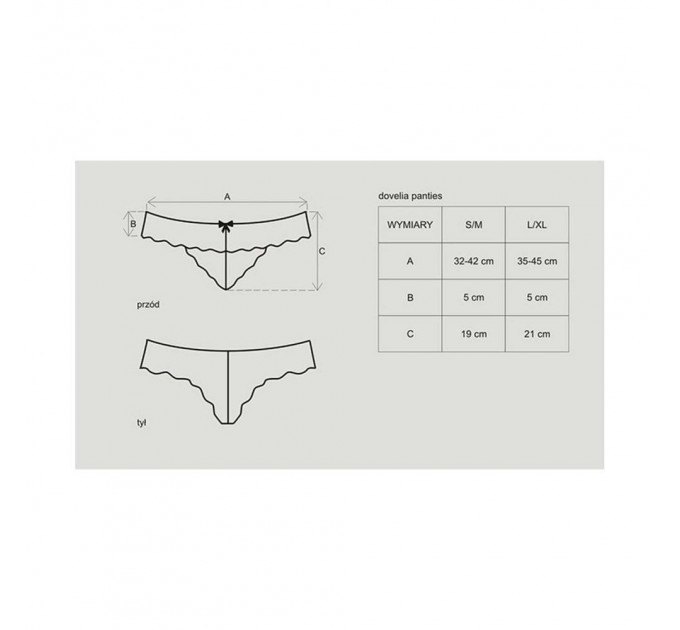 Эротические трусики Obsessive Dovelia из кружева, розовые, L/XL
