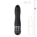 Вібратор ребристий Love Diamond Vibrator чорний, 11 см