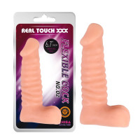 Фаллоимитатор с хребтом Chisa Real Touch XXX Flexible Cock No.02, бежевый