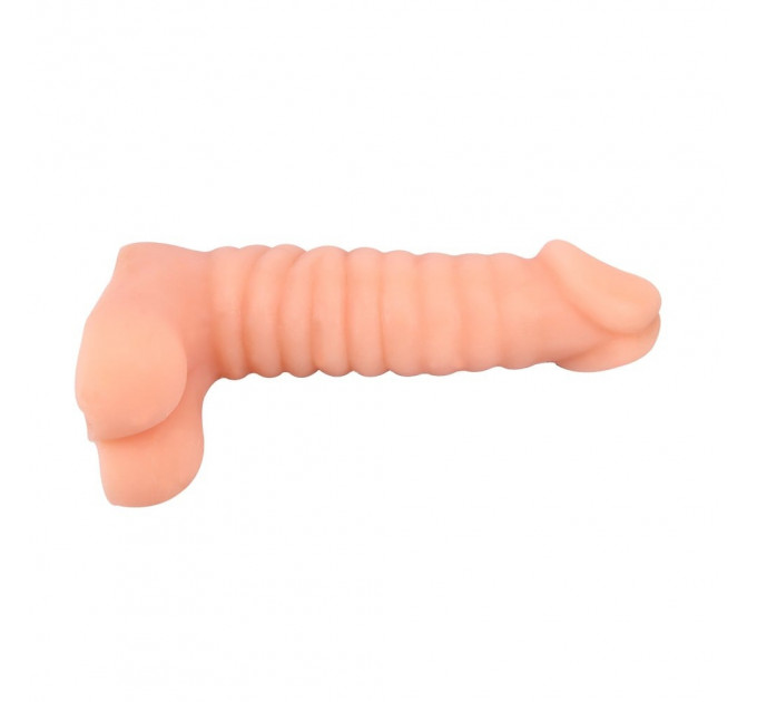 Фаллоимитатор с хребтом Chisa Real Touch XXX Flexible Cock No.02, бежевый