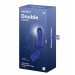 Фалоімітатор подвійний зі скла Satisfyer Double Crystal, синій