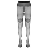 Колготки с имитацией чулок со стрелками Cottelli Collection Strumpfhose черные, размер 5