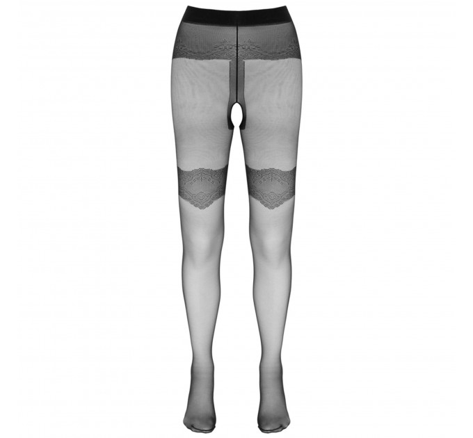 Колготки с имитацией чулок со стрелками Cottelli Collection Strumpfhose черные, размер 5