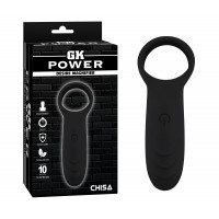 Кольцо эрекционное с клиторальной вибростимуляцией CHISA GK Power Desire Magnifier, черное