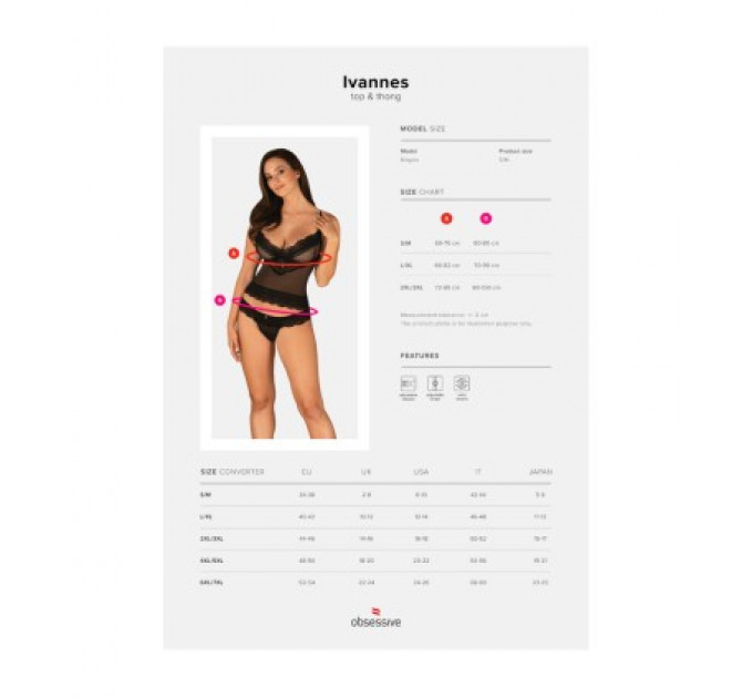 Комплект Obsessive IVANNES S/M