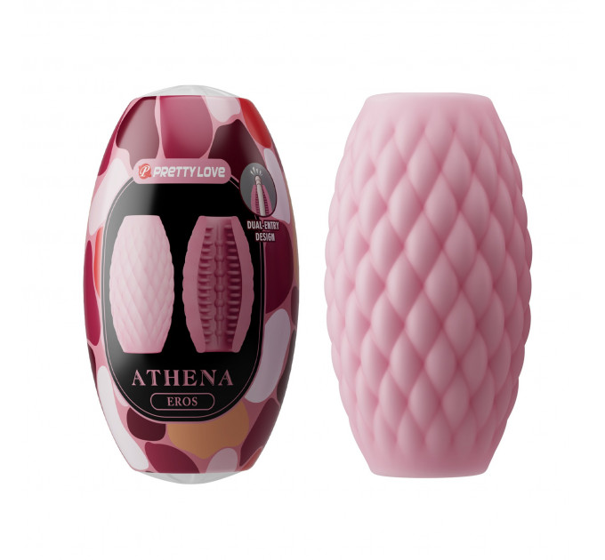 Мастурбатор яйце PRETTY LOVE Athena Eros рожеве, 7.6 х 4.2 см