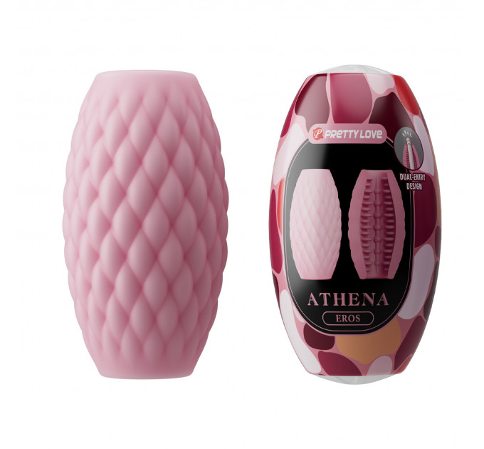 Мастурбатор яйце PRETTY LOVE Athena Eros рожеве, 7.6 х 4.2 см