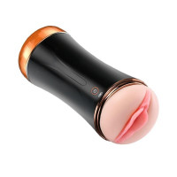 Мастурбатор Boss Series с двумя отверстиями в колбе, с вибрацией Boss Series