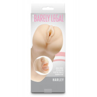 Мастурбатор двухсторонний NS Novelties Barely Legal Harley рот и вагина, 19 см